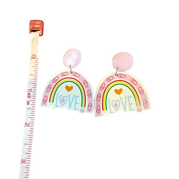 3/$20 Rainbow Love Earrings - Picture 2 of 7